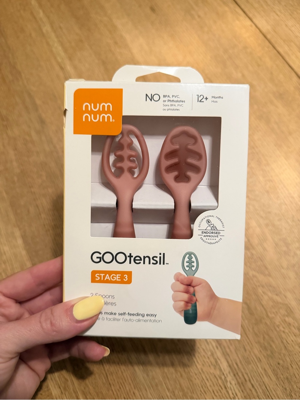NWT GOOtensil stage 3 baby toddler silicone spoon feeding set